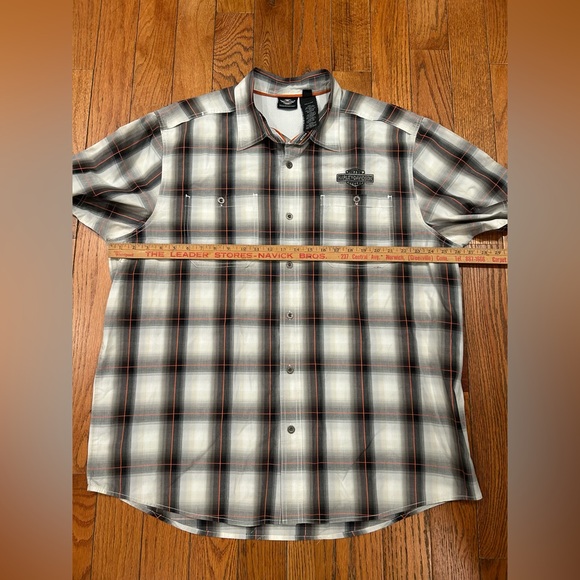 Harley Davidson Button Down Up Shirt Biker 2XL XXL Knucklehead Panhead Plaid - Picture 7 of 10